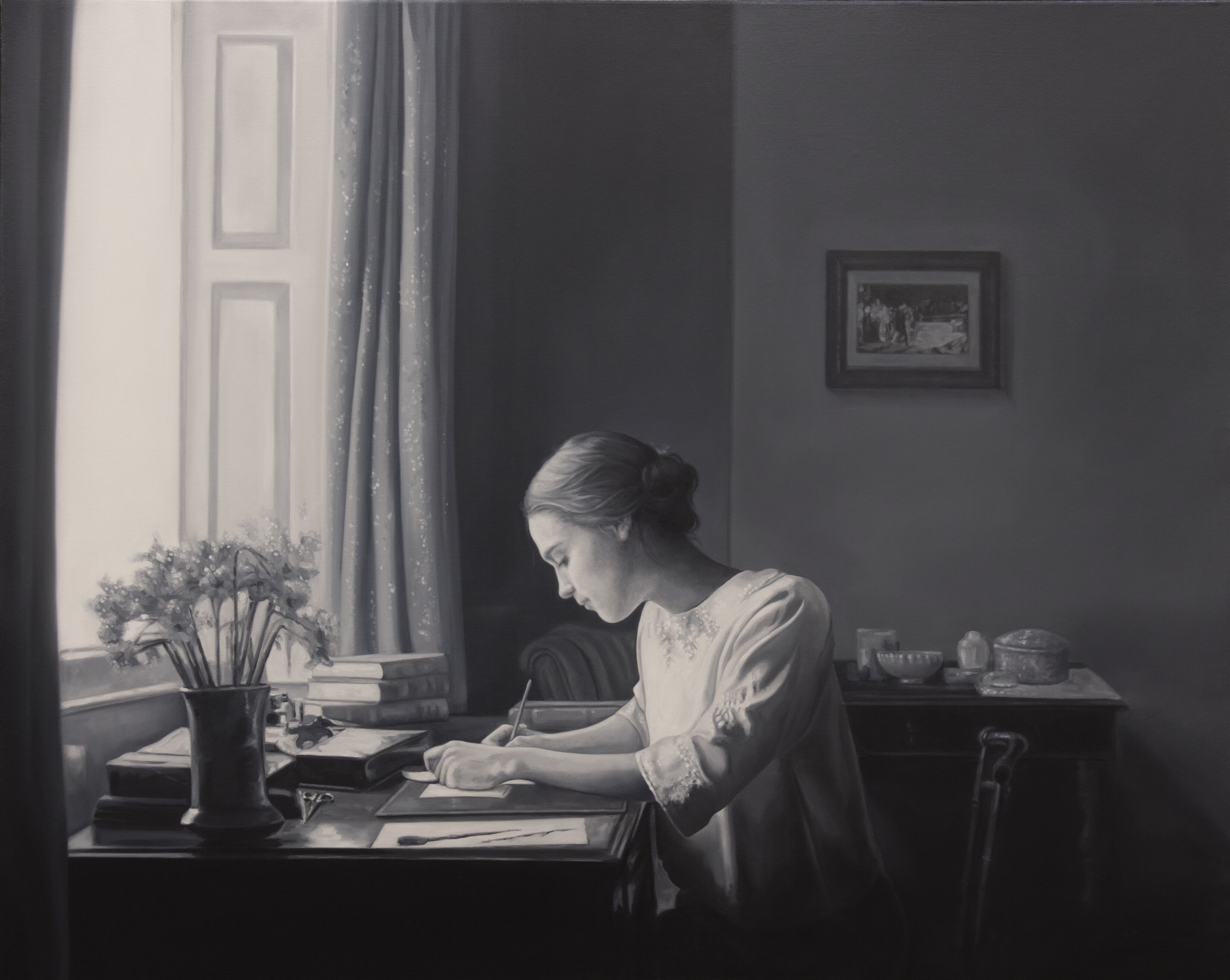 Lady writing a letter