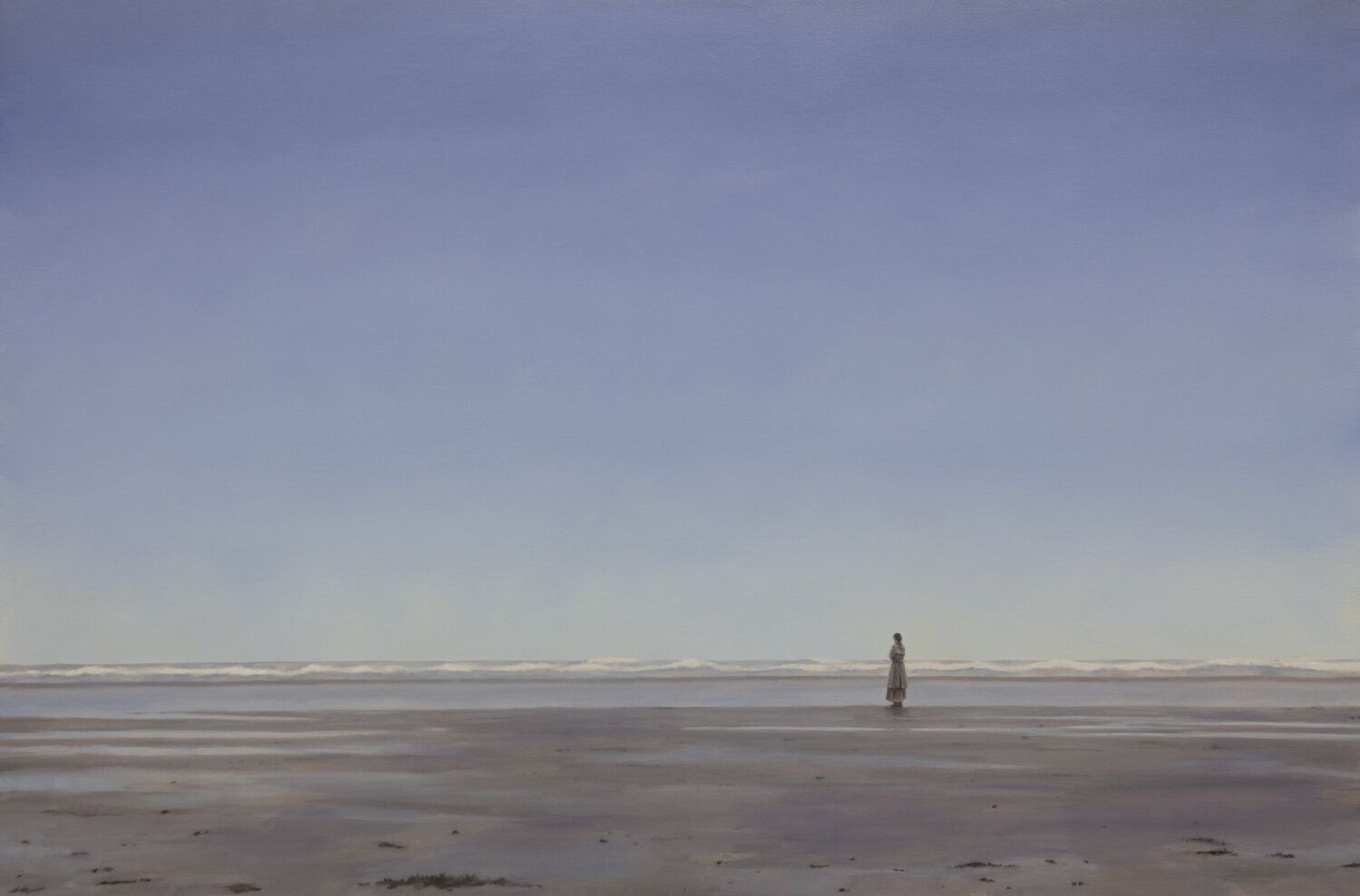 Woman by the sea José Antonio Ochoa Original painting for sale