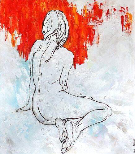 Donna pensierosa by Albina Onda, Painting for Sale on Select