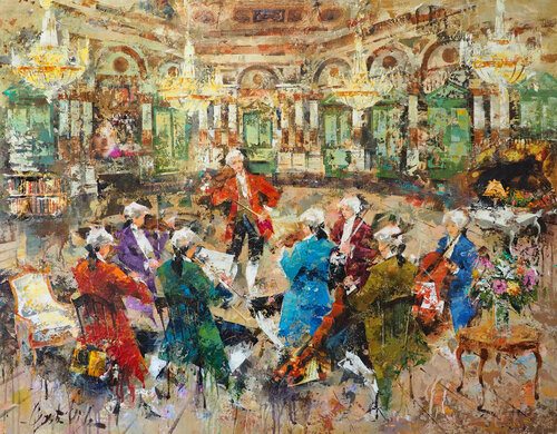 Teatro Liceu ,Barcelona by Josep Costa Vila, Painting for Sale on Select
