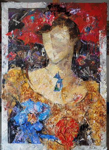 Sombrero rojo by Josep Costa Vila, Painting for Sale on Select