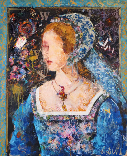 Retrato femenino by Josep Costa Vila, Painting for Sale on Select