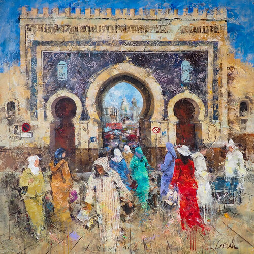 Bab Boujeloud,Fez von Josep Costa Vila, Malerei kaufen auf Select