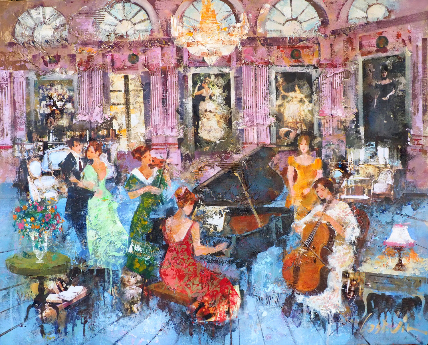 Music Party Josep Costa Vila Original painting for sale