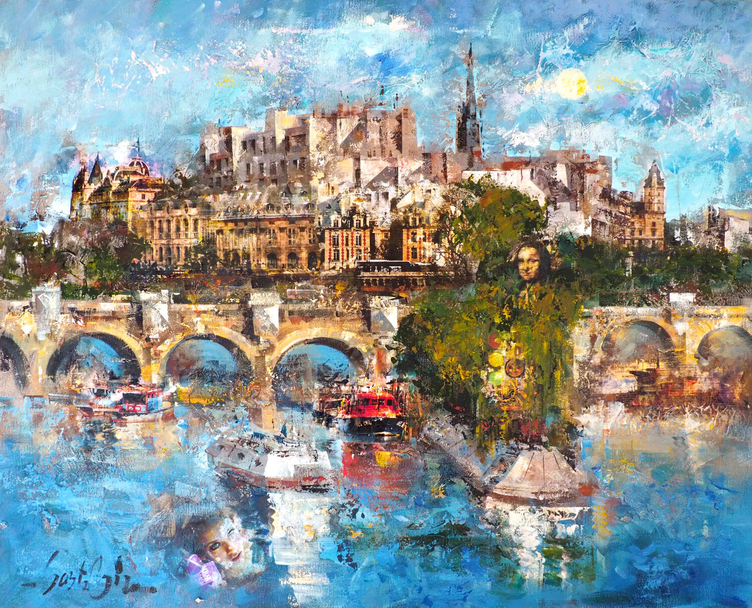 Pont Neuf,Paris Josep Costa Vila Original painting for sale