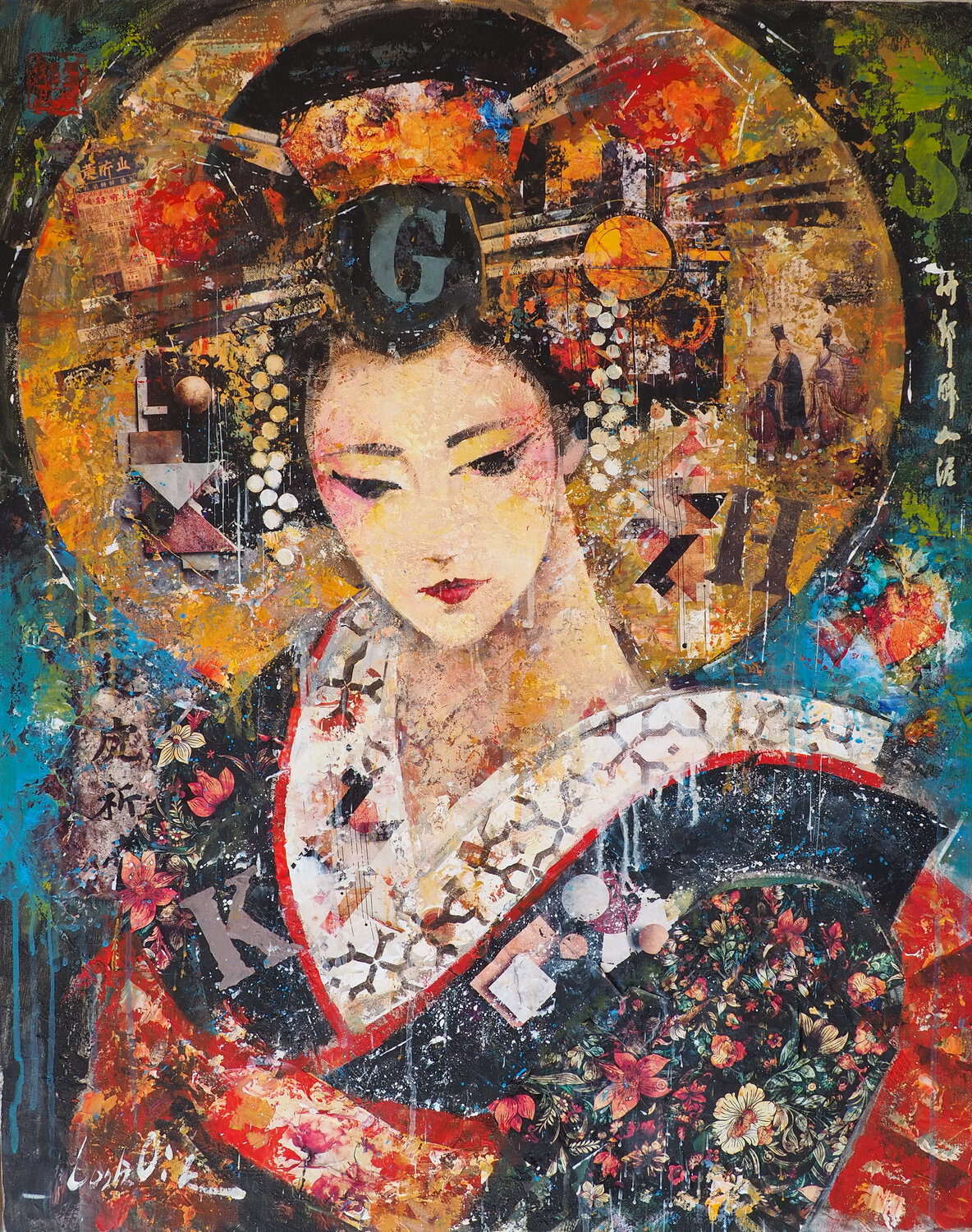 Un hermoso encuentro Josep Costa Vila Original painting for sale