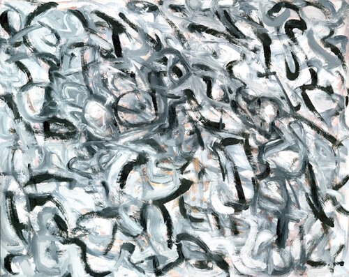 Ancient Graffiti, Abstract Expressionist Oil Painting by Alexandra Swistak by Alexandra Swistak, Painting for Sale on Select