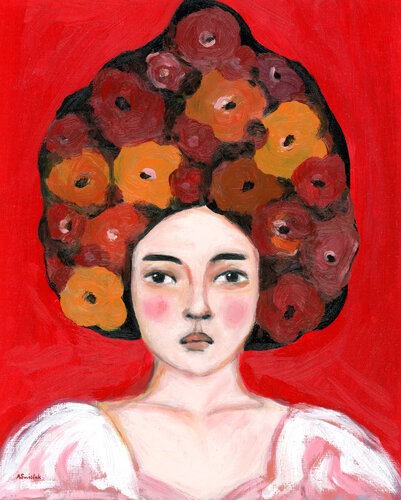 Autumn, Portrait Oil Painting von Alexandra Swistak, Malerei kaufen auf Select