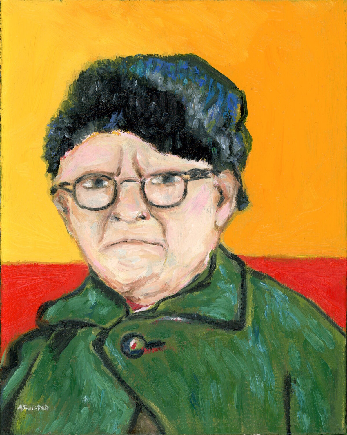 Portrait Of A Man, David Hockney, After Vincent Van Gogh Alexandra Swistak Original painting for sale