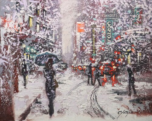WINTER IS HERE by Chin H Shin, Painting for Sale on Select