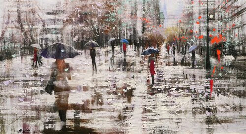Winter Rainy Day von Chin H Shin, Malerei kaufen auf Select