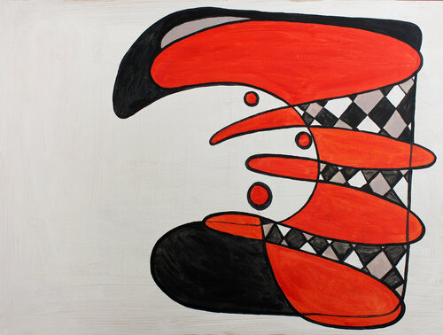 Beige inspiration with red by Irina Tsypilova, Painting for Sale on Select