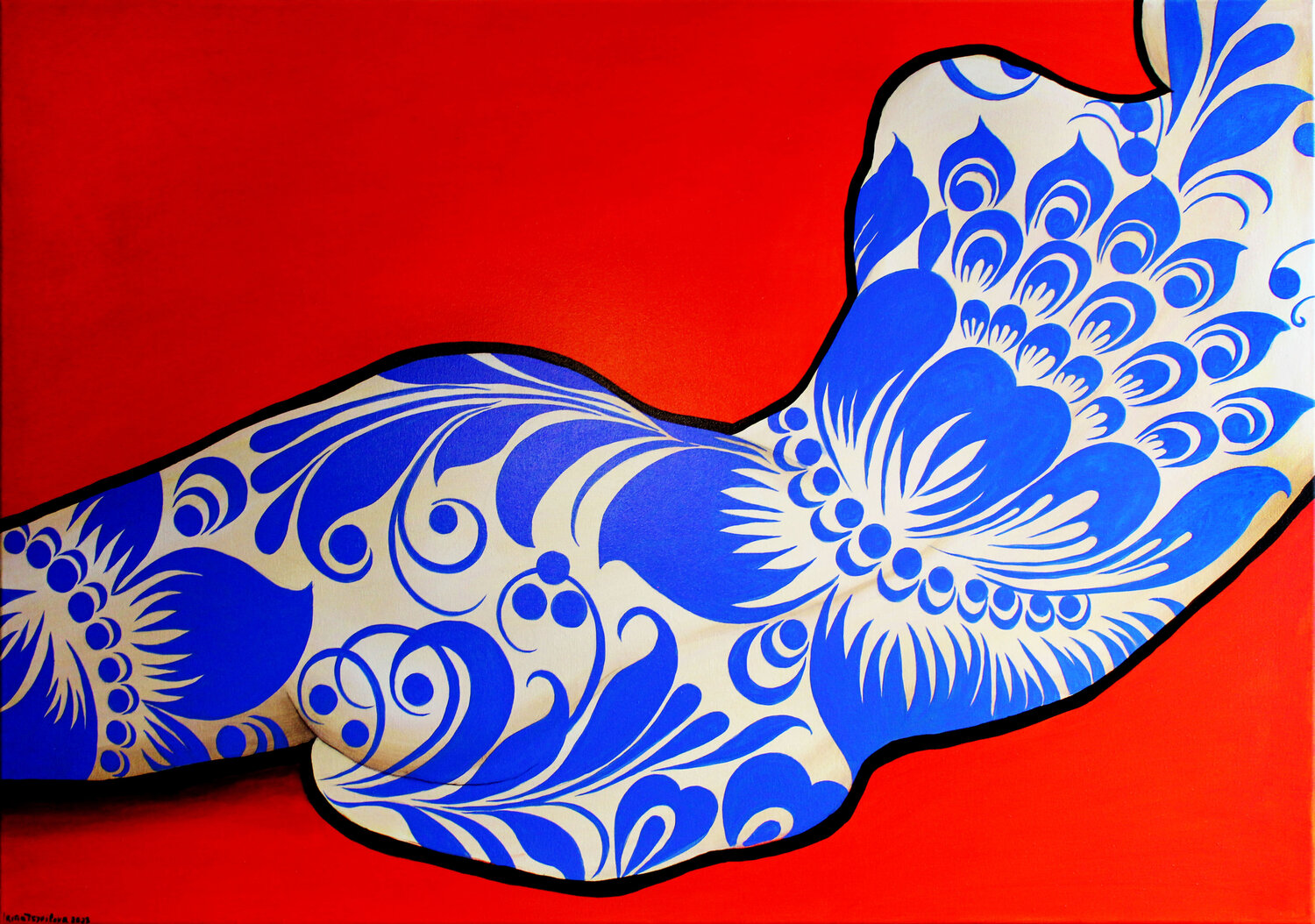 Blue elegance Irina Tsypilova Original painting for sale