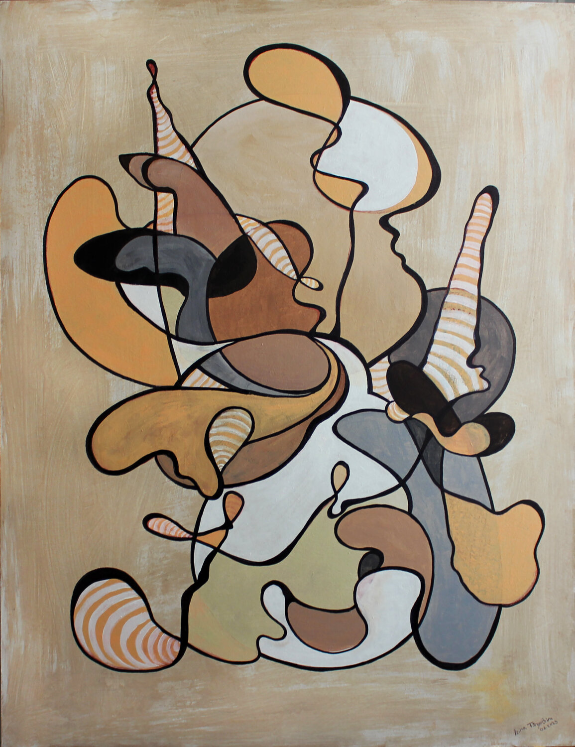 Beige inspiration IV Irina Tsypilova Original painting for sale