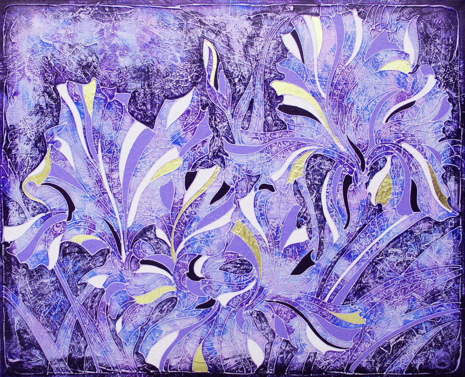 THE BLUE IRISES Vasili Zianko Original painting for sale