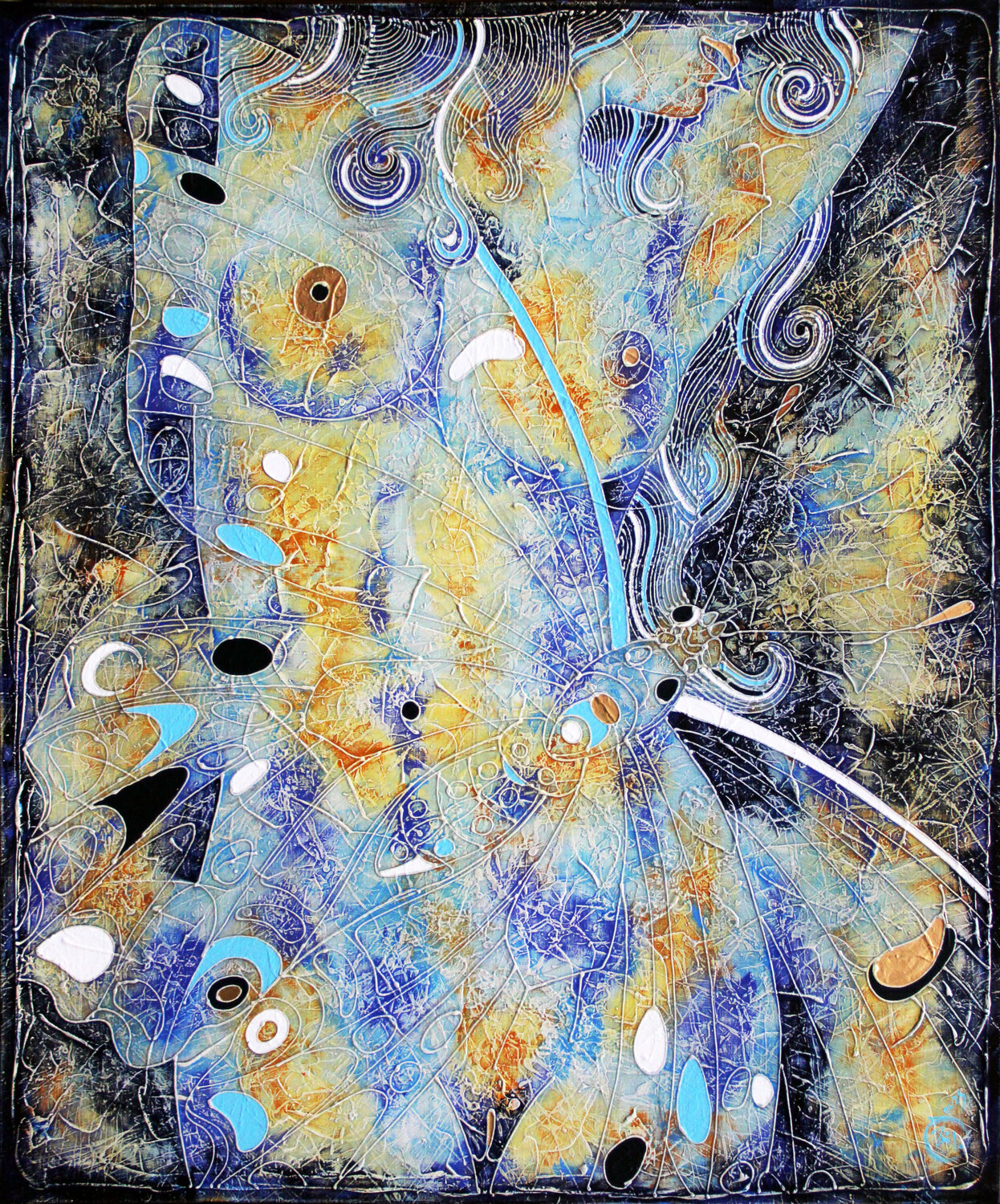 Itzpapalot's wings Vasili Zianko Original painting for sale