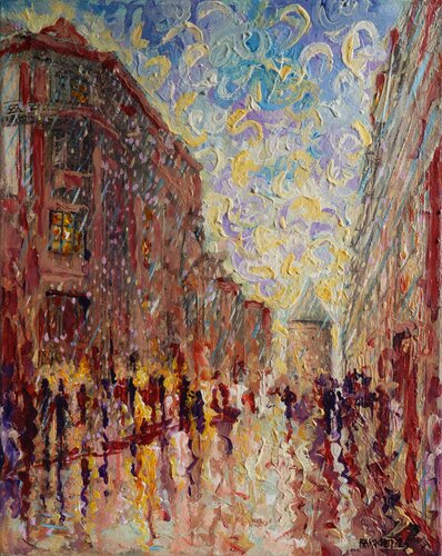 Old City by Rakhmet Redzhepov, Painting for Sale on Select