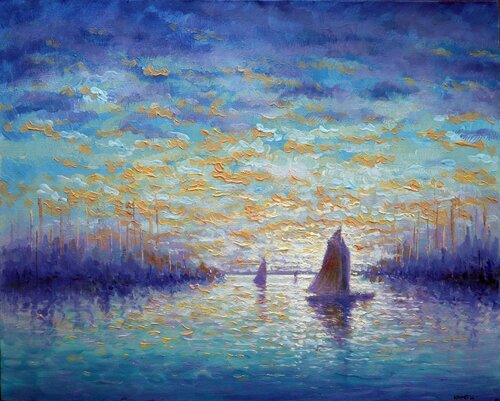 Pearl Seaskape by Rakhmet Redzhepov, Painting for Sale on Select