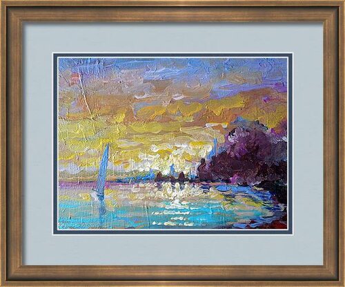 Cote d'Azur, 20x28cm by Rakhmet Redzhepov, Painting for Sale on Select