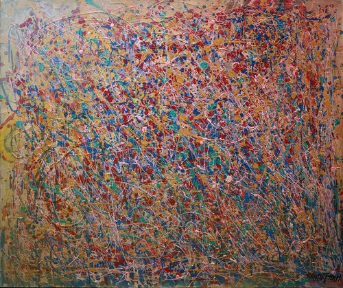 The Vibration of Life: abstract art, canvas, oil, acrylic by Rakhmet Redzhepov, Painting for Sale on Select