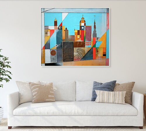 The Heart of Light: abstract art, canvas, oil, acrylic by Rakhmet Redzhepov, Painting for Sale on Select