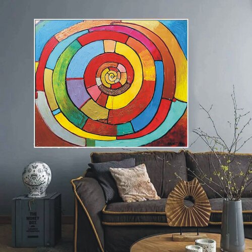 Pre-Fractal: abstract art, canvas, oil, acrylic by Rakhmet Redzhepov, Painting for Sale on Select
