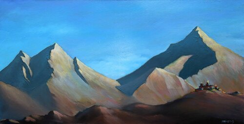 Tibet: (SPACES Series) Canvas, Oil, Acrylic by Rakhmet Redzhepov, Painting for Sale on Select