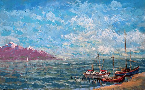 Baltic Anchorage, BALTIC series von Rakhmet Redzhepov, Malerei kaufen auf Select