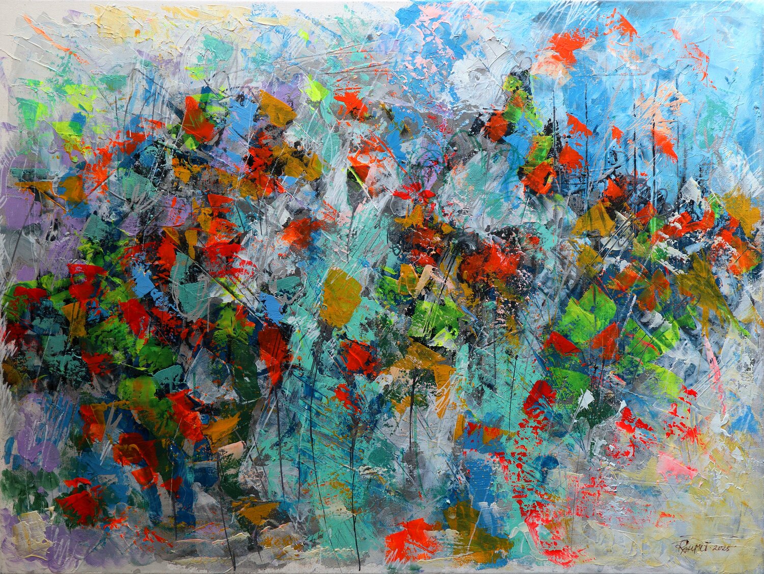 Flowers in Paradise Rakhmet Redzhepov Original painting for sale
