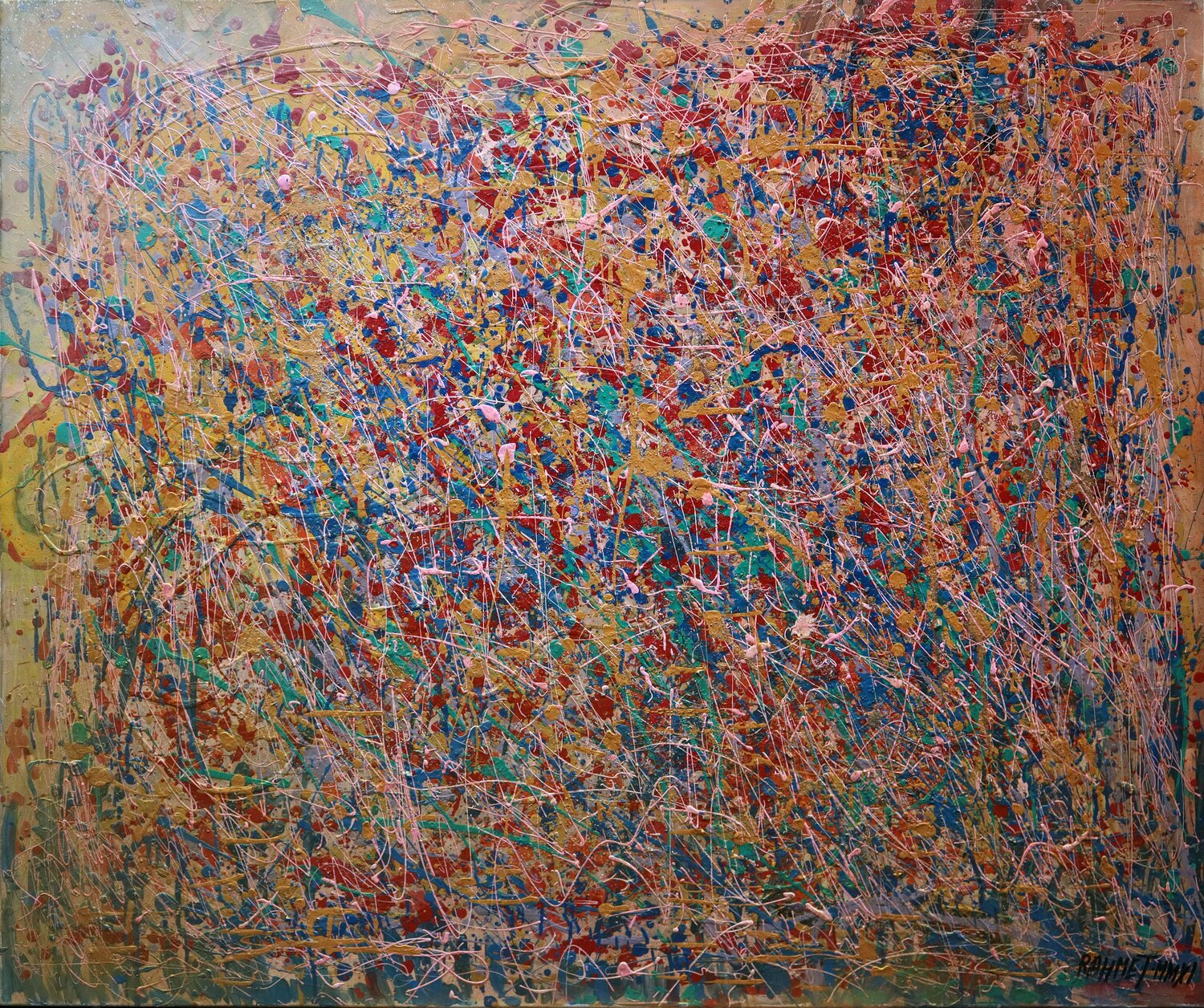 The Vibration of Life: abstract art, canvas, oil, acrylic Rakhmet Redzhepov Original painting for sale