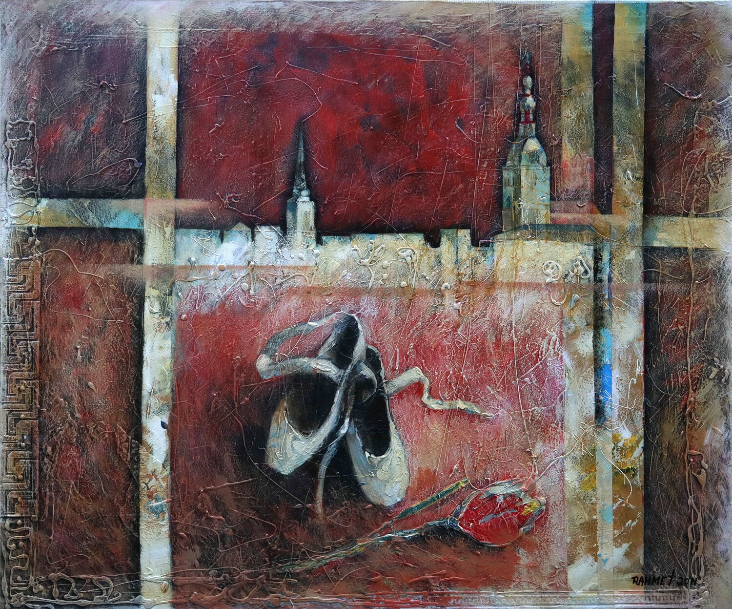 The Soul of Dance: abstract art, canvas, oil, acrylic, 100/120cm Rakhmet Redzhepov Original painting for sale