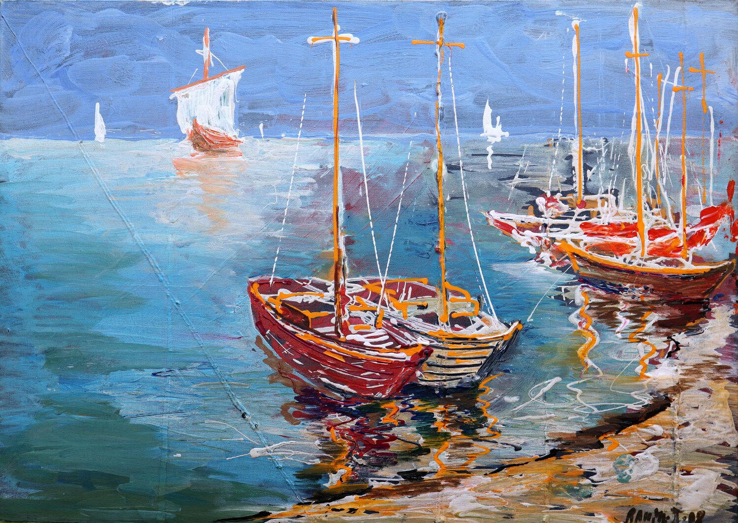 The Azure Harbor, BALTIC series Rakhmet Redzhepov Originalgemälde zu verkaufen