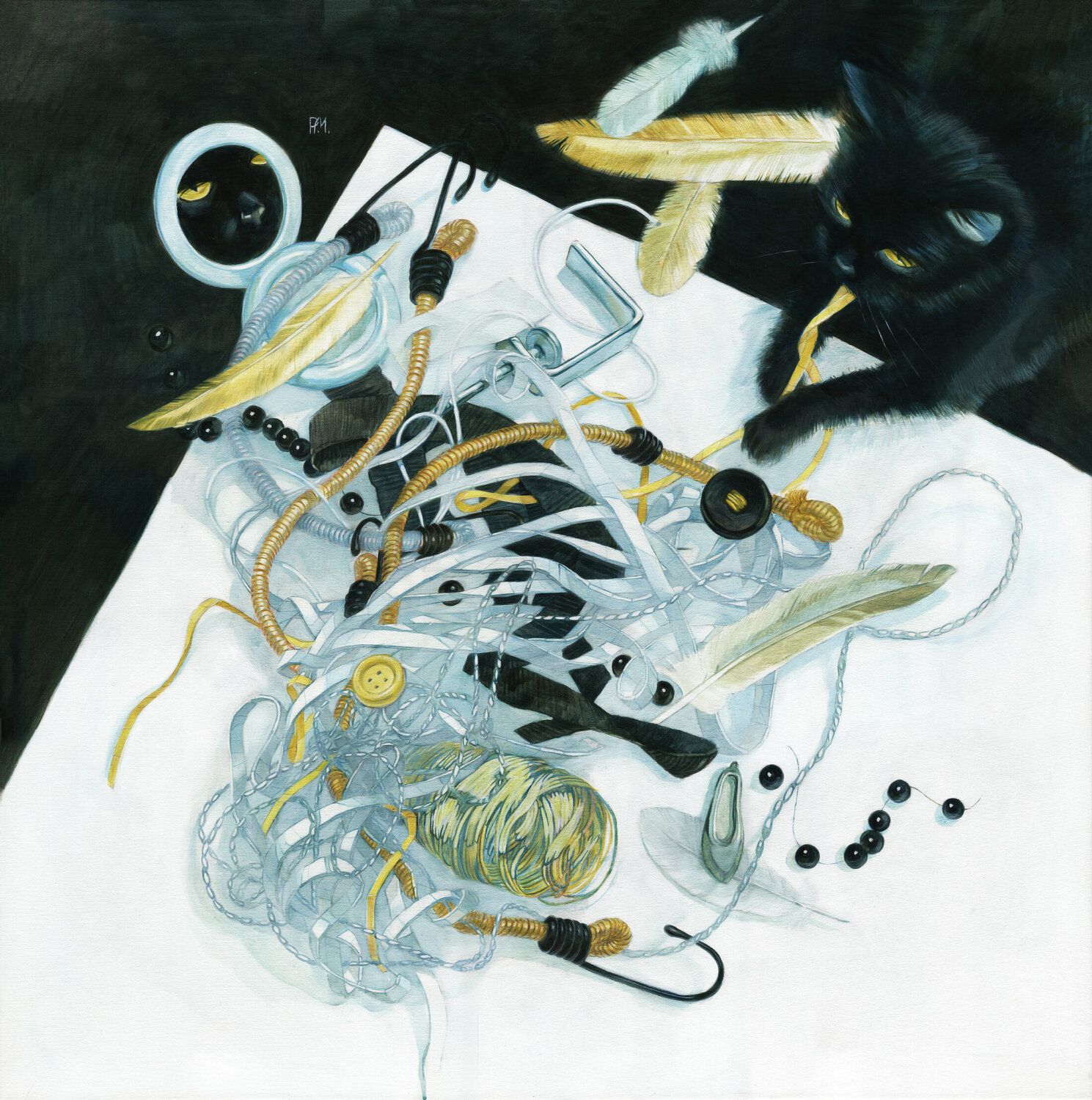 Verknotet Polina Maykova Original painting for sale