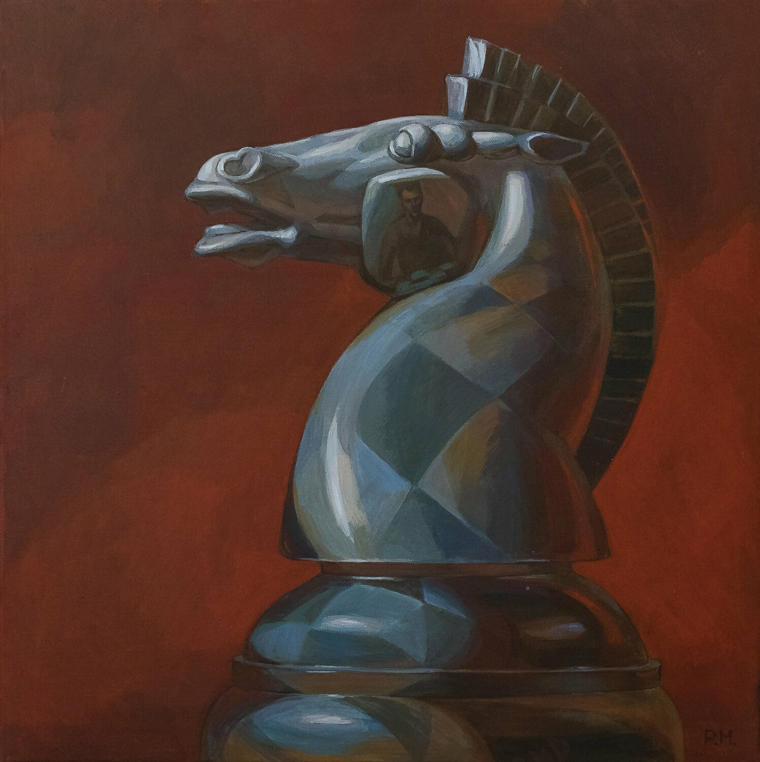Springer am Zug Polina Maykova Original painting for sale