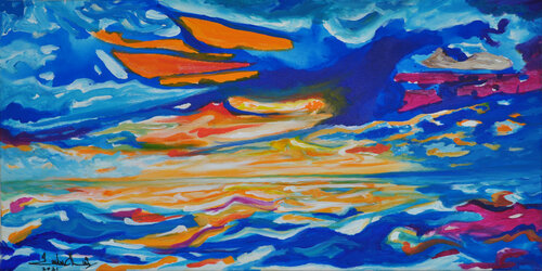 Glow in the sea by Zelie Alice, Painting for Sale on Select