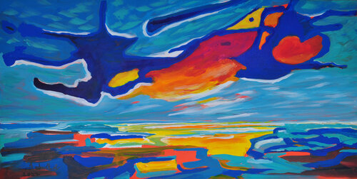 Ocean of joy by Zelie Alice, Painting for Sale on Select