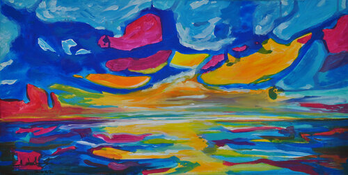 feels like swimming by Zelie Alice, Painting for Sale on Select