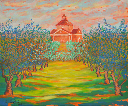 Tuscan Light Over Olive Groves by Zelie Alice, Painting for Sale on Select