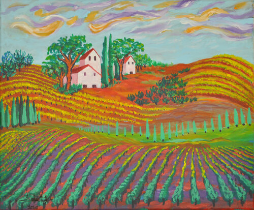 Vintage Vino by Zelie Alice, Painting for Sale on Select