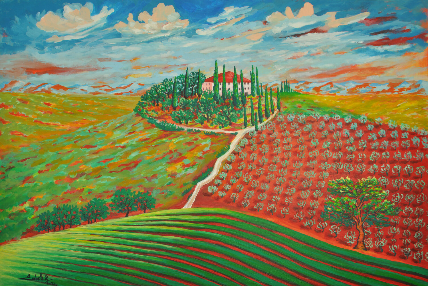 Under the Tuscan Sun Zelie Alice Original painting for sale