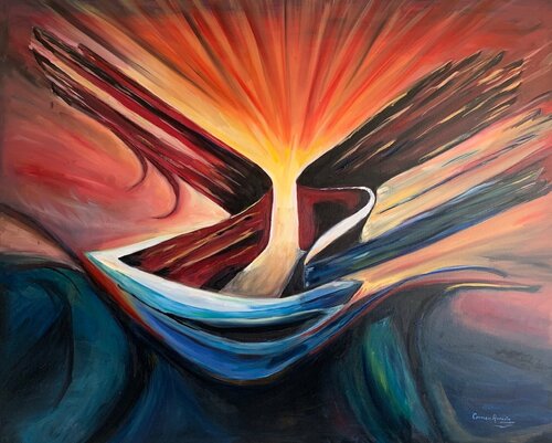 The Road to Light by Carmen Aurariu, Painting for Sale on Select