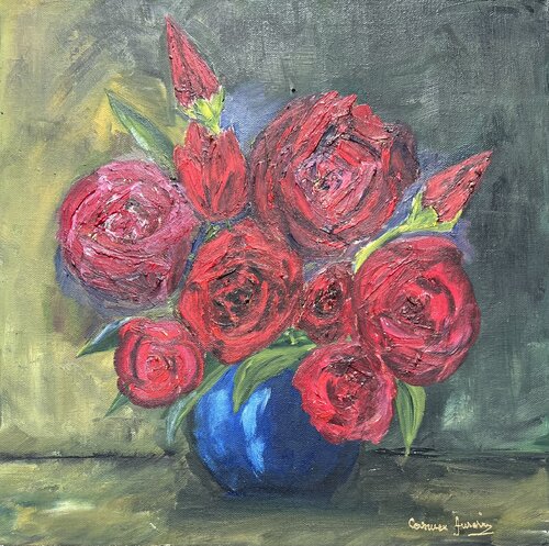 Red Roses by Carmen Aurariu, Painting for Sale on Select