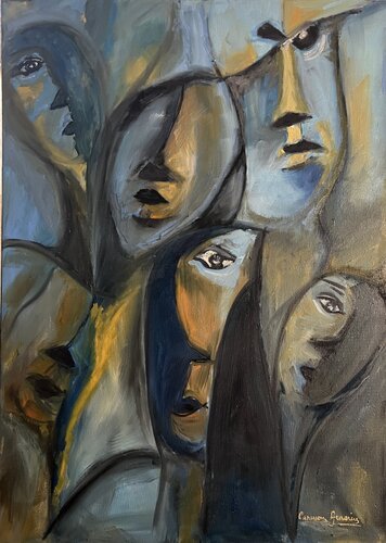 Blue feeling III by Carmen Aurariu, Painting for Sale on Select