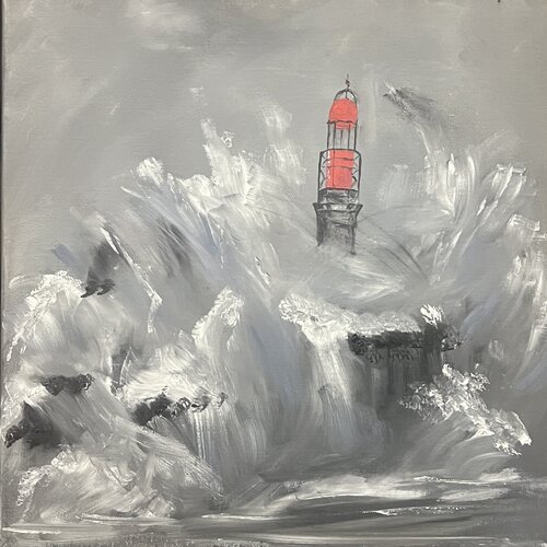 Storm on Sea by Carmen Aurariu, Painting for Sale on Select