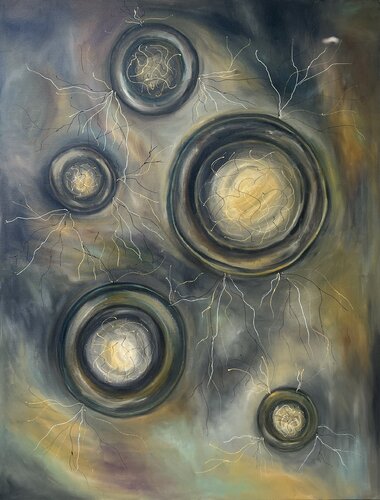 Network of Light by Carmen Aurariu, Painting for Sale on Select