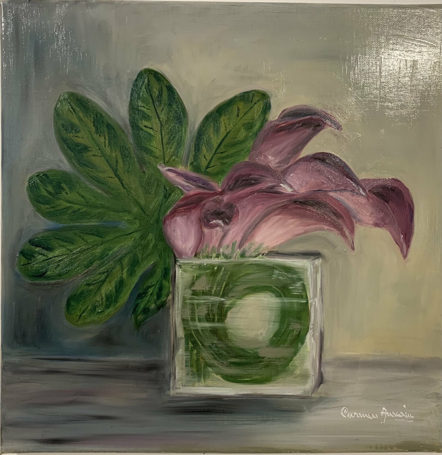 Flowers V Carmen Aurariu Original painting for sale