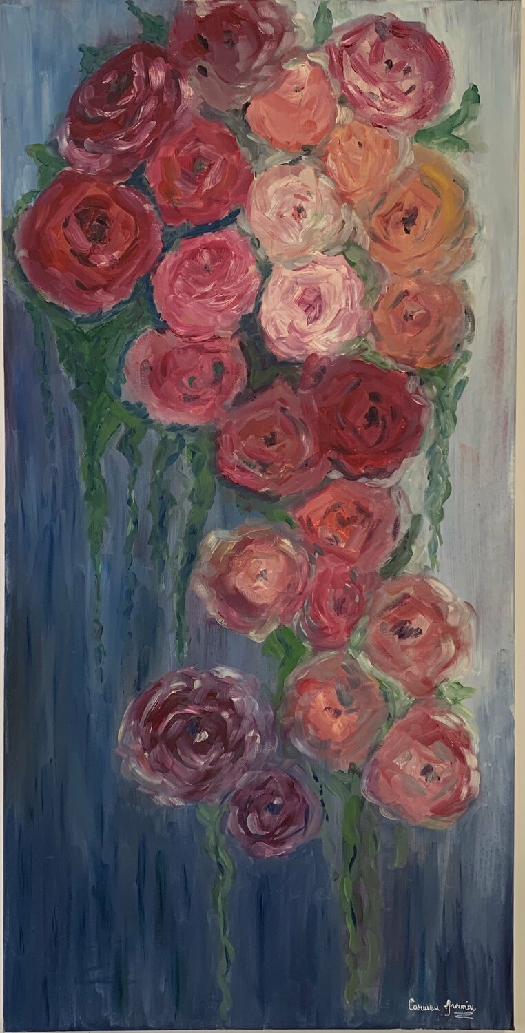 Bride's bouquet Carmen Aurariu Original painting for sale