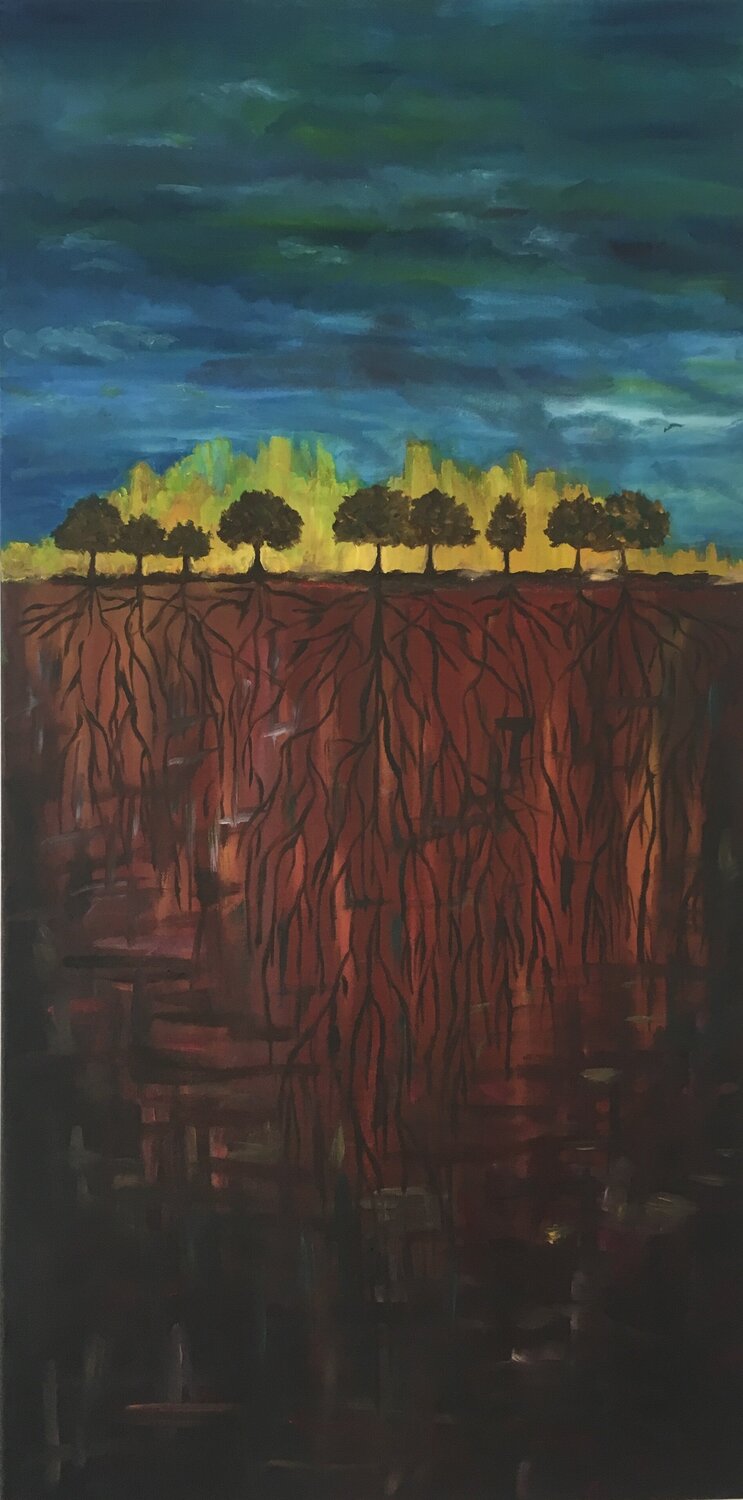 SUNSET Carmen Aurariu Original painting for sale