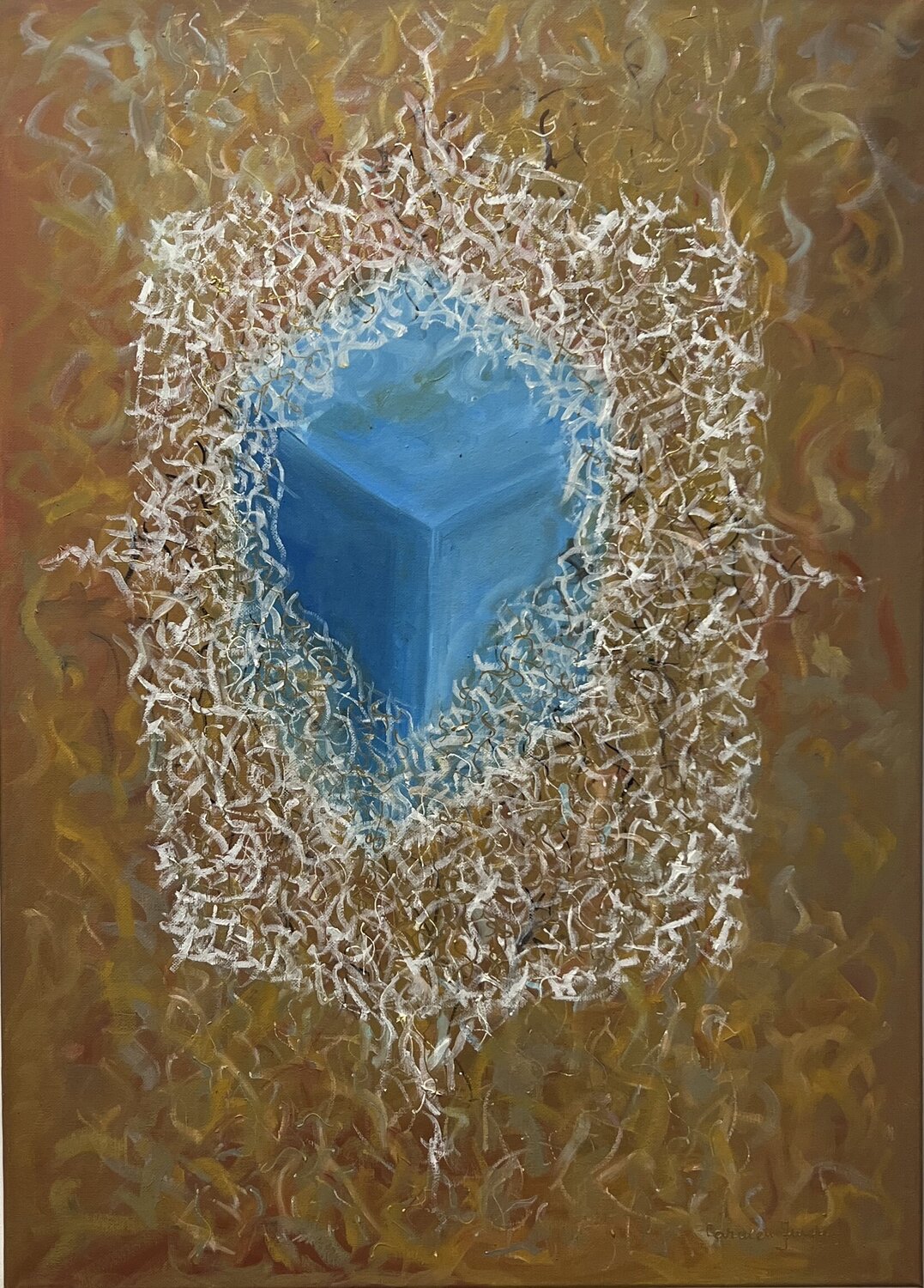 Abstract V Carmen Aurariu Original painting for sale