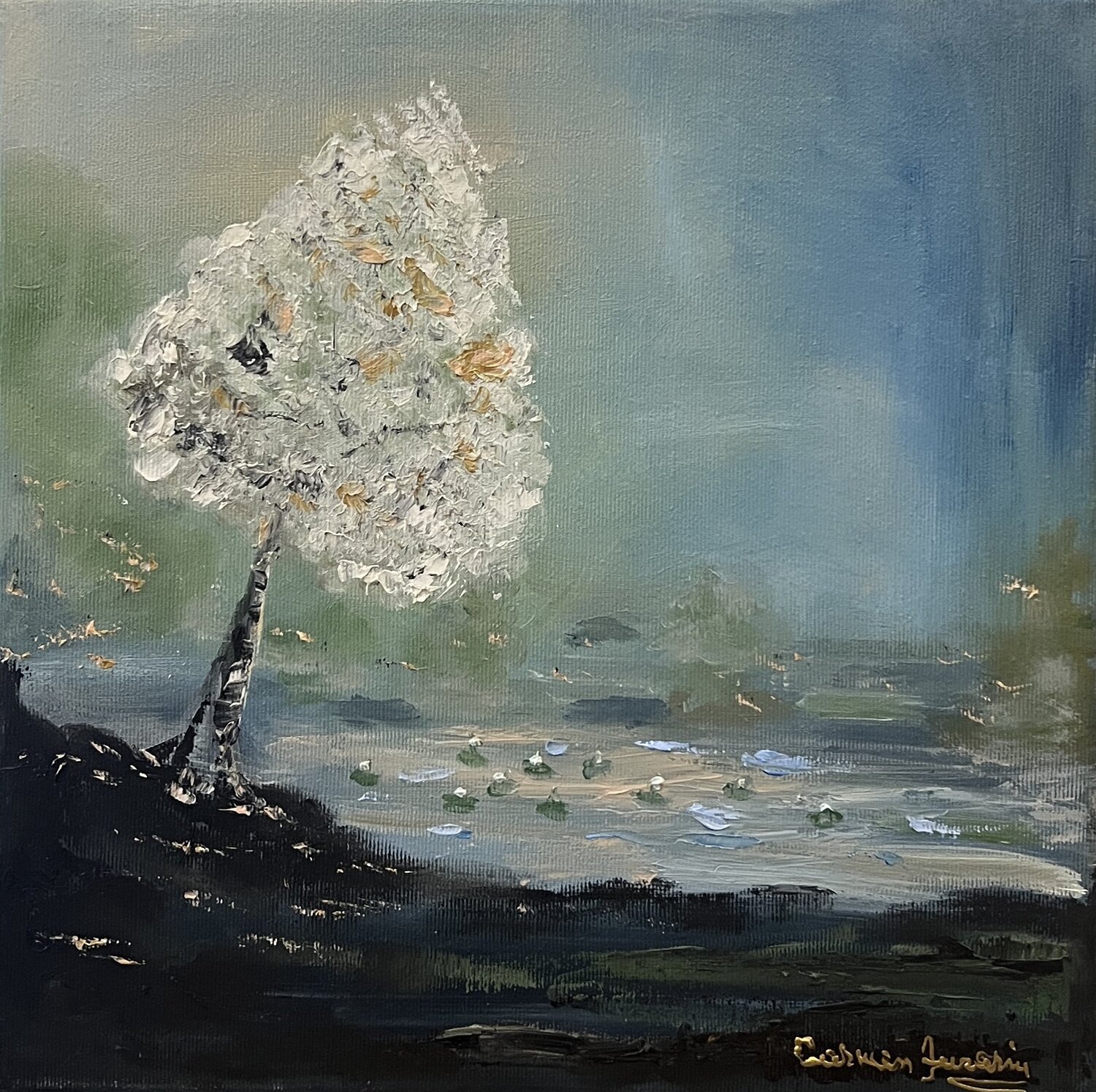 Landscape Carmen Aurariu Original painting for sale